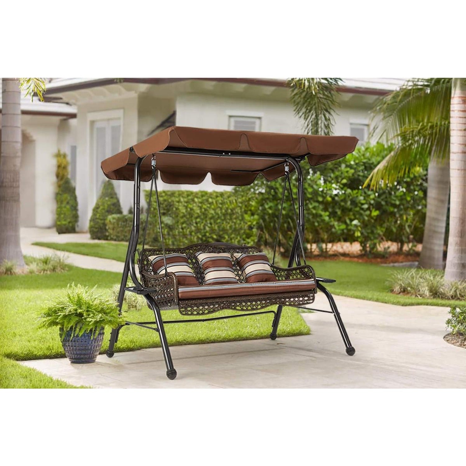 YODOLLA rattan swing chair for porch